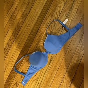NWT Victoria’s Secret cotton bra 34D cornflower blue